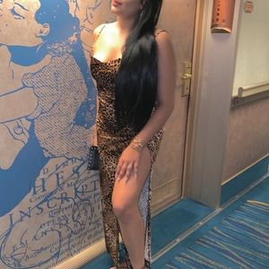 Dress with slit on side